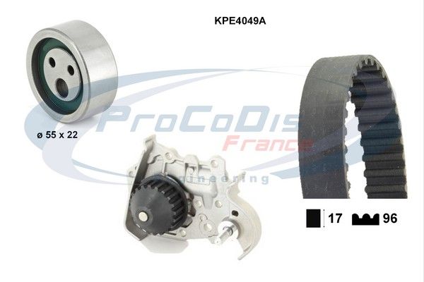 PROCODIS FRANCE Водяной насос + комплект зубчатого ремня KPE4049A
